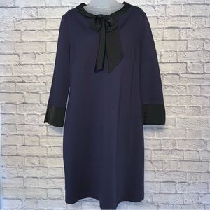 Boden Josie Ponte Dress, Navy,  US 8R